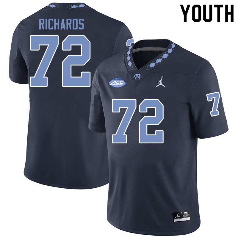 Jordan Brand Youth #72 Asim Richards North Carolina Tar Heels College Football Jerseys Sale-Black
